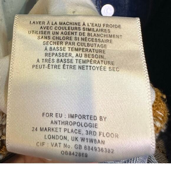 Pilcro Letterpress ANTHRO size 4 denim jean button Women pencil skirt y2k wester - Picture 10 of 10